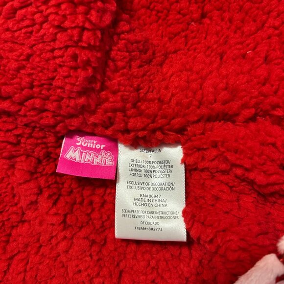 Minnie Mouse Kids Pink Plush Hoodie, NWT - Picture 4 of 5